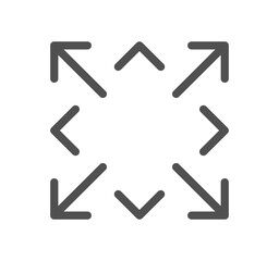 Arrow icon outline and linear vector.	
