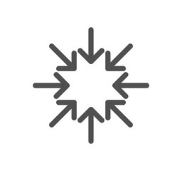 Arrow icon outline and linear vector.	
