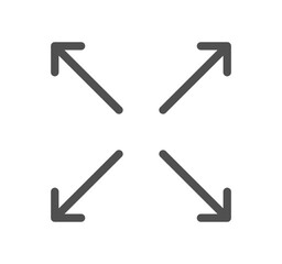 Arrow icon outline and linear vector.	
