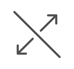 Arrow icon outline and linear vector.	
