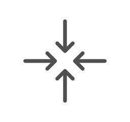 Arrow icon outline and linear vector.	
