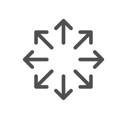 Arrow icon outline and linear vector.	
