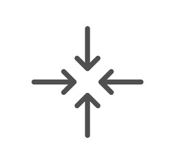 Arrow icon outline and linear vector.	
