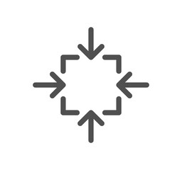 Arrow icon outline and linear vector.	
