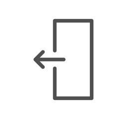 Arrow icon outline and linear vector.	
