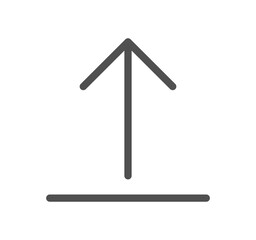 Arrow icon outline and linear vector.	
