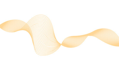 Luxury yellow golden wavy curve lines background. Digital futuristic technology concept. Gradient banner background.  Science, banner, business, poster, template, music background.