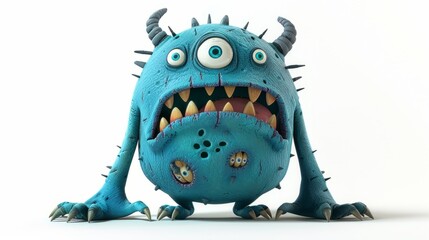 Fototapeta premium 3D monster cartoon character
