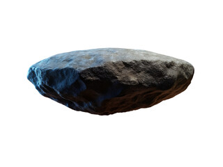 Naklejka premium 3d illustration of flying flat surface stone isolated backdrop