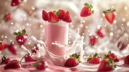 Strawberry Milkshake Splash