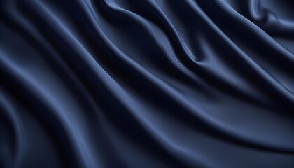 Obraz premium Navy blue walvet fabric abstract wavy background