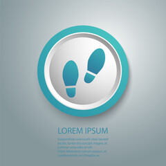 Shoes Footsteps icon. Vector illustration