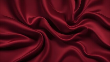 Obraz premium Dark red walvet fabric abstract wavy background