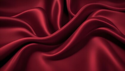 Obraz premium Dark red walvet fabric abstract wavy background