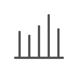 Graph icon outline and linear vector.	
