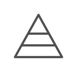 Graph icon outline and linear vector.	
