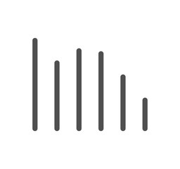 Graph icon outline and linear vector.	
