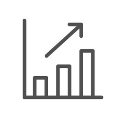 Graph icon outline and linear vector.	

