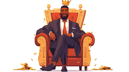 A successful african businessman with beard smiling 