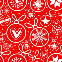 Christmas seamless pattern  winter celebration design