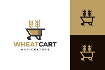 wheat farmer logo vector