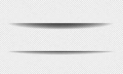 Realistic shadow with soft edges. Vector shadow effect. Transparent oval shadow.