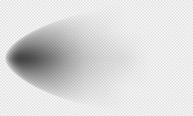 Realistic shadow with soft edges. Vector shadow effect. Transparent oval shadow.