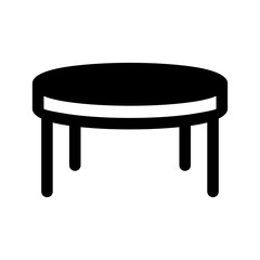 Round Table Icon Vector Symbol Design Illustration
