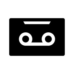 Obraz premium Audio Cassette Icon Vector Symbol Design Illustration