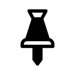 Paper Pin Icon Vector Symbol Design Illustration
