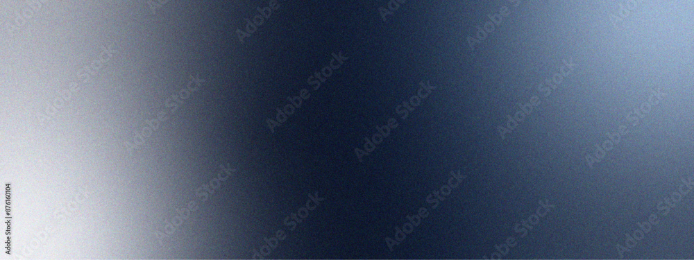 Fototapete Retro Gradient Noise Textured gradient panorama with a dark grainy overlay. silver gradient black overlay abstract background black, night, dark. Gradient Background with Noise Effect