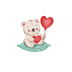 teddy bear with heart