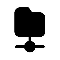 Folder Connection Icon Vector Symbol Design Illustration