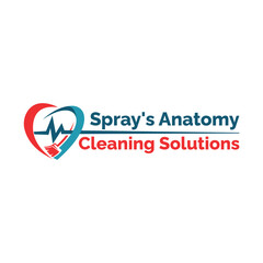 spray heart medical logo design