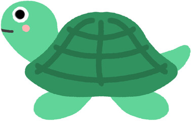 바다 생물 거북 일러스트