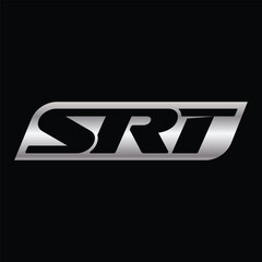SRT bold text based initials logo