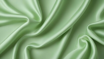 Obraz premium Light green silk fabric background
