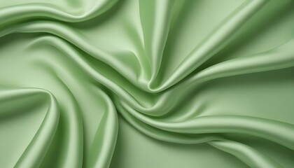 Obraz premium Light green silk fabric background