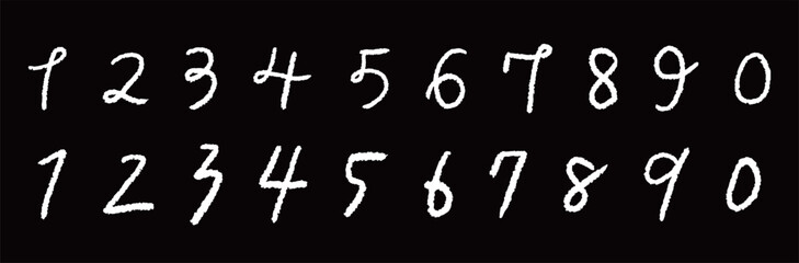 白の手書き数字