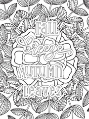 Gym Quotes Flower Coloring Page Beautiful black and white illustration for adult coloring book