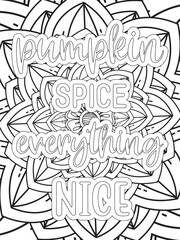 Gym Quotes Flower Coloring Page Beautiful black and white illustration for adult coloring book