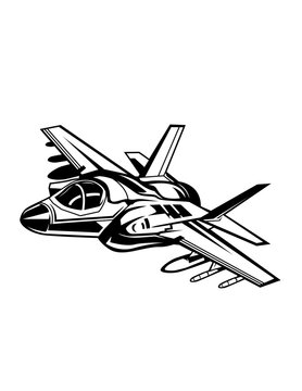 recommend clip art: Fighter Jet | Air Force Pilot | Military Plane | F16 | Battle Aircra Bomber Jet | F-22 Air Bus Vessel | A10 Falcon Carrier| Original Illustration | Vector and Clipart | Cutfifle and Stencil