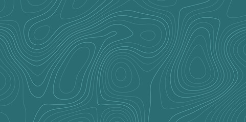 Abstract background wavy topographic line map. Contour geography map grid abstract backdrop. Seamless pattern and banner design. Modern and dynamic feel to topographic mapping vector illustration.