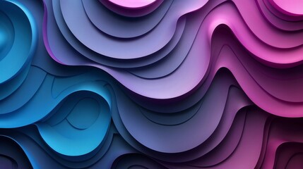 Fototapeta premium Gradient color waves with a bright light at the end
