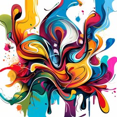 High-Resolution AI-Generated Wallpaper Featuring Diverse Abstract Curves and Vibrant Colors, Perfect for Modern Backgrounds and Creative Designs