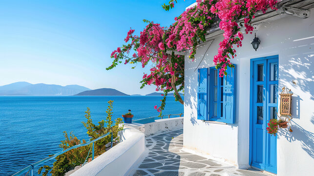 Fototapeta Traditional greek house