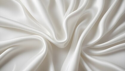 Obraz premium White silk fabric focused background