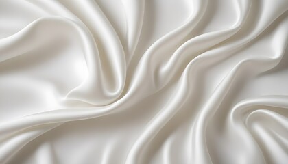 Obraz premium White silk fabric focused background