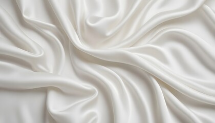 Obraz premium White silk fabric focused background