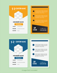 Creative Id Card Design 2 colour